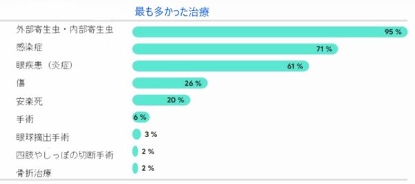 最も多かった治療